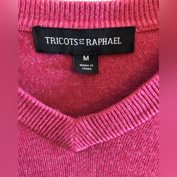 Tricots St. Raphael Fuchsia Men’s Sweater Size Medium - Picture 3 of 3